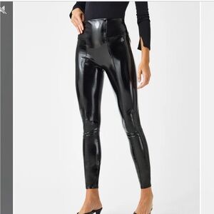 Spanx Faux Patent Leather Leggings - Size Medium